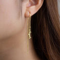 18K Gold-Plated Personalized Vertical Name Dangle Earrings Custom Jewelry Minimalist, Customizable, Stylish Gifts for Her Customized Jewelry