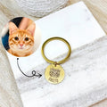 18K Gold Plated Personalized Custom Engraved Dog Cat Name Keychain Custom Gift Pet Keyring Nameplate Key Accessories Gift for Dog Pet Lovers