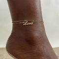 18K Gold Plated Personalized Name Anklet, Customized Name Anklet, Custom Jewelry Handcrafted Gift For Her, Body Jewelry, Personalized Gifts