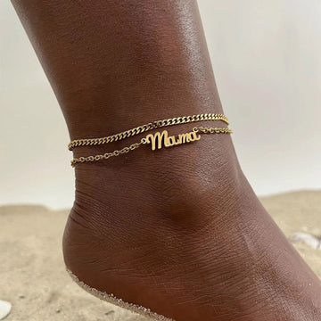 18K Gold Plated Personalized Name Anklet, Customized Name Anklet, Custom Jewelry Handcrafted Gift For Her, Body Jewelry, Personalized Gifts