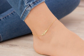 18K Gold Plated Personalized Name Anklet, Customized Name Anklet, Custom Jewelry Handcrafted Gift For Her, Body Jewelry, Personalized Gifts