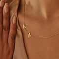 18K Gold Plated Personalized Initial Letter Necklace Custom Name Jewelry Tiny Initial Necklace Customized Jewelry Gift, Letter Charm Choker