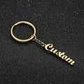 18K Gold Plated Personalized Engraved Name Keychain, Custom Gift, Engraved Key Ring, Name Key Chains Customized Gift Keyring Custom Jewelry