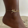 18K Gold Plated Personalized Name Anklet, Customized Name Anklet, Custom Jewelry Handcrafted Gift For Her, Body Jewelry, Personalized Gifts