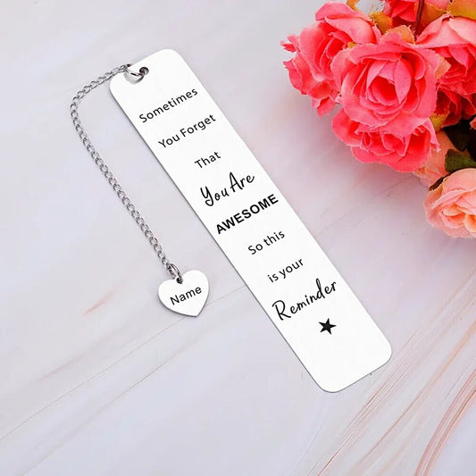 Personalized Metal Bookmark, Custom Name Bookmarks, Booklover Gift, Enjoy The Next Chapter Graduation Gift, Gift for New Mom, Grandma Gift