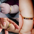 18K Gold Plated Personalized Baby Bracelet, Customized Name Jewelry, Nameplate Engraved Baby Bangle Custom Children's Jewelry For Baby Gift