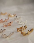 18K Gold-Plated Personalized Name Earrings Studs Nameplate Custom Jewelry Minimalist, Customizable, Stylish Gifts for Her Customized Jewelry