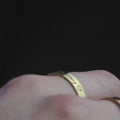 18K Gold Plated Personalized Engraved Ring, Customized Engraved Name Ring, Stacking Ring Stackable, Custom Name Jewelry Anniversary Gift